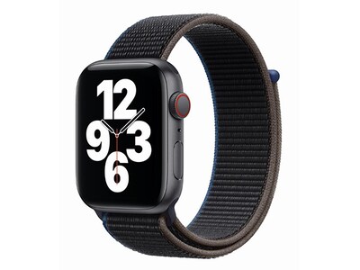 Apple® Watch SE 44mm Space Grey Aluminum Case with Charcoal Sport Loop (GPS + Cellular)