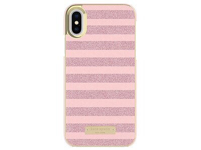Kate Spade iPhone X/XS Stripe Case - Rose Gold