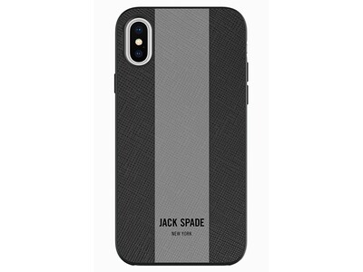 JACK SPADE iPhone X/XS Stripe Case - Black & Grey
