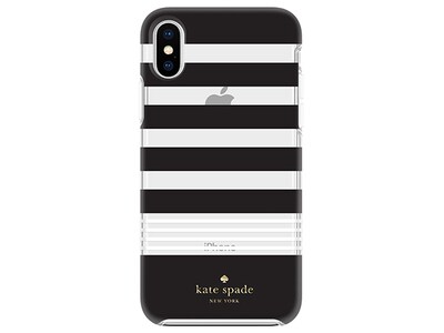 Étui Stripe de Kate Spade NY pour iPhone X/XS - noir