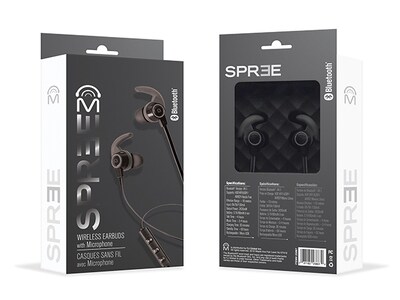 M Spree Wireless Bluetooth® Earbuds with Microphone - Black