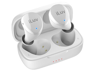 Écouteurs intra-auriculaires Bluetooth® True Wireless Air iLuv Bubble Gum avec étui de chargement - blanc