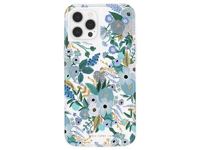 Rifle Paper iPhone 12/12 Pro Clear Case - Garden Party Blue
