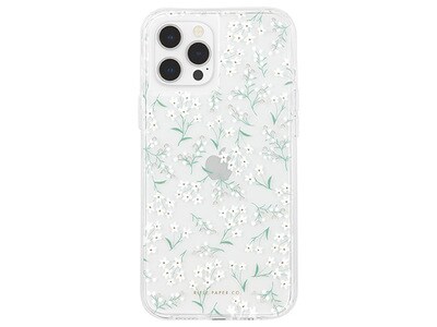 Rifle Paper iPhone 12/12 Pro Clear Case - Petite Fleurs White