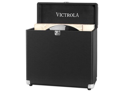 Étui de rangement de Victrola pour disques en vinyle - Noir