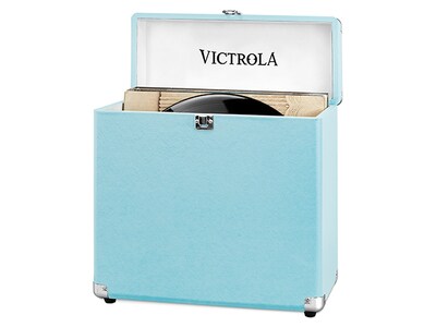 Casier de rangement de Victrola pour disques en vinyle - turquoise