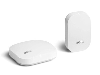 Amazon eero Pro KDL-M010202 Dual-band Whole Home Mesh Wi-Fi 6 System - White - 1 eero Pro & 1 eero Beacon