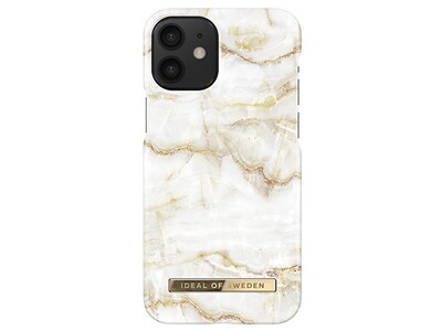 Étui Fashion d’iDeal of Sweden pour iPhone 12 mini - Golden Pearl Marble