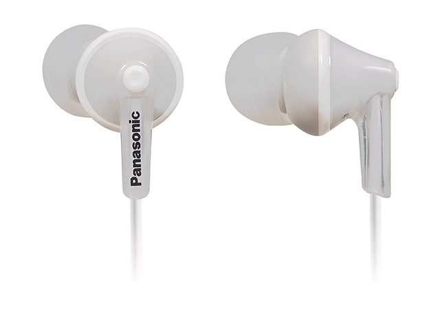 Panasonic RP-TCM125 ErgoFit Wired In-Ear Earbuds with Microphone - White