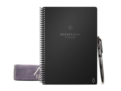 Rocketbook Fusion Executive Reusable Smart Notepad - 42 Pages - Infinity Black