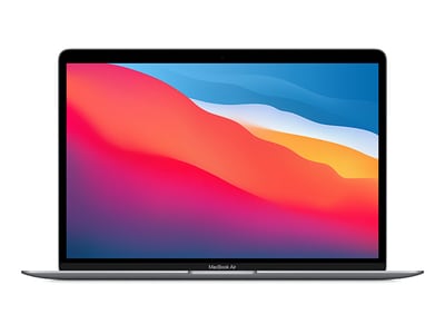MacBook Air (2020) 13,3 po à 256 Go avec puce M1, processeur central 8 cœurs et processeur graphique 7 cœurs - gris cosmique - Anglais - Boîte ouverte