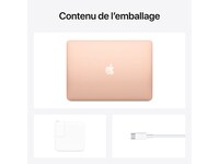 Apple MacBook Air (2020) 13.3” 256GB with M1 Chip, 8 Core CPU & 7 Core GPU - Gold - French - Open Box