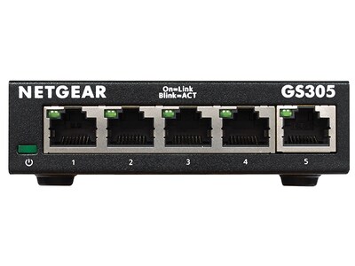 Commutateur sans gestion PoE Gigabit à 5 ports GS305-300PAS de Netgear