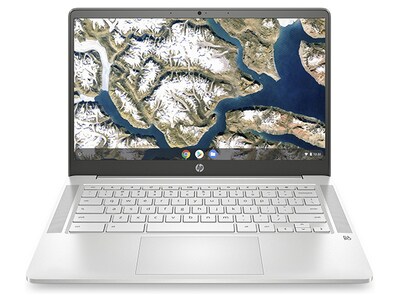 HP 14a-na0010ca 14” Chromebook with Intel® N4000, 64GB eMMC, 4GB RAM & Chrome OS - Silver