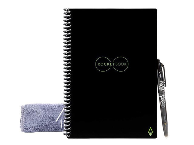Rocketbook Core Executive Reusable Smart Notepad - Lined 36 Pages - Infinity Black