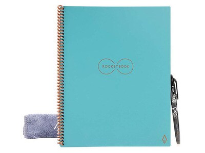 Rocketbook Core Letter Reusable Smart Notepad - Dot-Grid 32 Pages - Neptune Teal