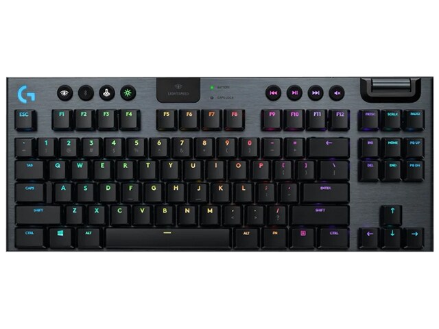 Logitech G915 TKL Tenkeyless Lightspeed Wireless RGB Mechanical Gaming Keyboard - Clicky