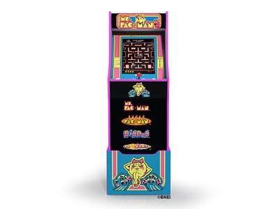 Arcade1UP Mme Pac-Man Arcade Machine avec Riser