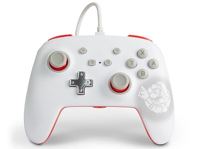 PowerA Enhanced Wired Controller For Nintendo Switch - Mario White
