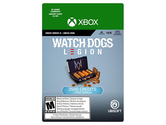 Watch Dogs®: Legion Credits Pack (4,550 Credits) (Code Electronique) pour Xbox Series X/S & Xbox One