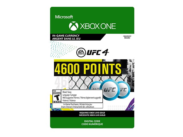  UFC® 4: 4600 UFC Points (Code Electronique) pour Xbox One