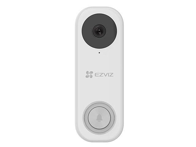 Sonnette vidéo EZVIZ DB1C Wi-Fi intelligente 1080p avec champ de vision vertical de 170 degrés - Blanc