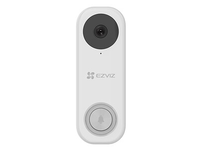 EZVIZ DB1C Wired Smart 1080p Wi-Fi Video Doorbell with 170-Degree Vertical Field of View - White