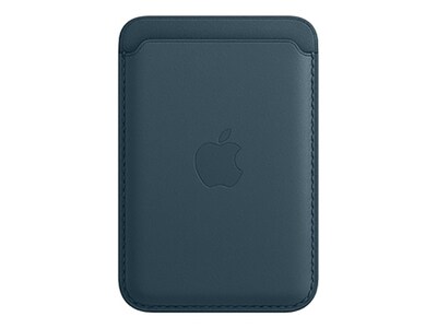 Étui portefeuille en cuir avec MagSafe d’Apple pour iPhone 12 series - bleu