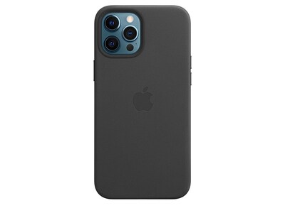 Étui en cuir avec MagSafe d’Apple pour iPhone 12 Pro Max - noir
