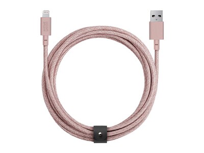Native Union 3m (10’) Lightning-to-USB XL Belt Cable - Rose