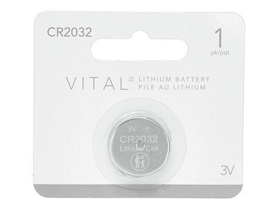 Pile bouton au lithium de 3 V CR2032 d’Vital - emballage de 1
