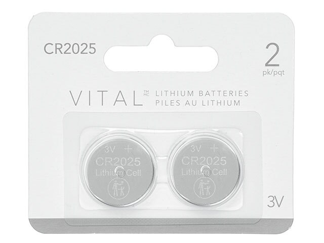Emballage économique de piles CR2025 d’Vital - emballage de 2