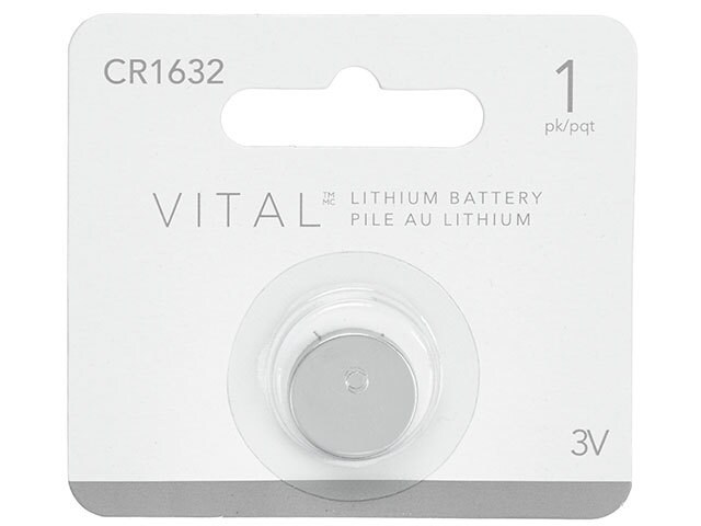 Pile bouton au lithium CR1632 d'VITAL - emballage de 1