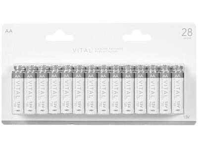 Vital AA Alkaline Batteries - 28-Pack