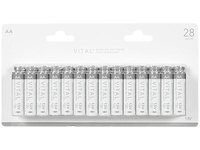 Piles alcalines Vital AA - emballage de 28
