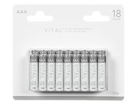 Piles alcalines AAA de Vital - emballage de 18