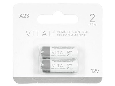 VITAL A23 12V Alkaline Battery for Remote Controls - 2-Pack