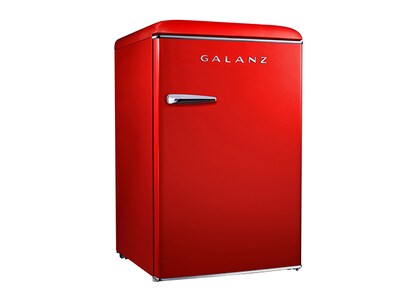 Galanz BC-125RF-F-62H 4.4 cu.ft. Retro Mini Refrigerator Single Door Fridge - Red