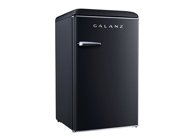 Galanz BCD-88VF-62H 3.1 cu.ft. Retro Mini Fridge with Dual Door True Freezer - Black