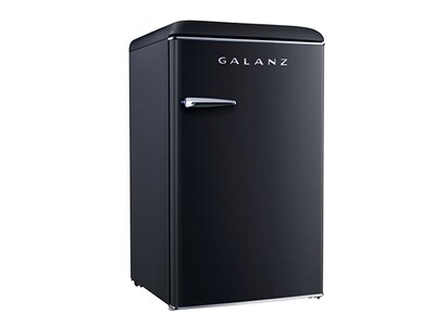 Galanz BCD-88VF-62H 3.1 cu.ft. Retro Mini Fridge with Dual Door True Freezer - Black