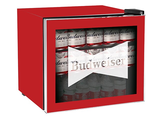 Budweiser APMIS168 1.6 Cu. Ft. Glass Door Beverage Fridge - Red