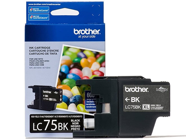 Brother LC752PKS LC-75BK Printer Ink Cartridges 2 Pack - Black