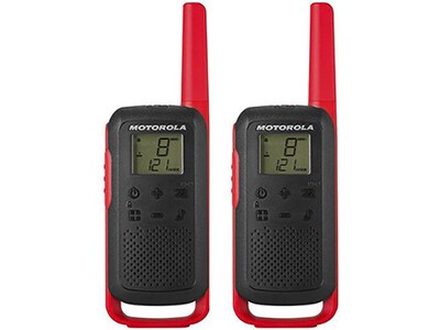 Ensemble de deux radios bidirectionnelles T210 de Motorola - noir et rouge