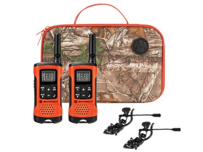 Motorola T265 Talkabout Rechargeable Two-Way Radios Sportsman Edition (Dual Pack With Accessories)