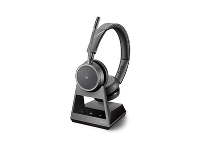 Poly 214602-01 Voyager 4220 Office 2-Way Base Microsoft Teams Headphones With USB-C - Black