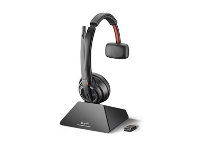 Poly 209212-01 Savi 8210 UC Monaural Microsoft Headphones With USB-A - Black