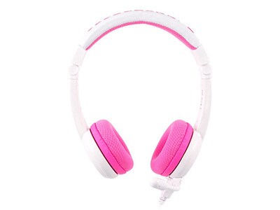 BuddyPhones School+ On-ear Wired Kids Headphones with Mic - Pink