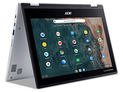 Ordinateur portable à écran tactile 2-en-1 11,6 po ChromeBook Spin 11 CP311-2H-C04Y d'Acer avec processeur N4100, disque eMMC de 32 Go, MEV de 4 Go, et système d’exploitation Chrome - argent