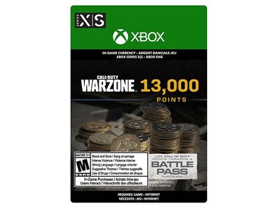 Call of Duty: Warzone Points - 13,000 (Digital Download) for Xbox One & Xbox Series S/X