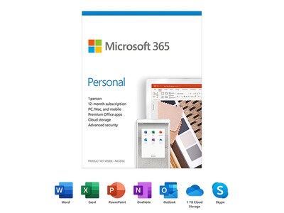 Microsoft Office 365 Personnel - Abonnement de 12 mois - Anglais